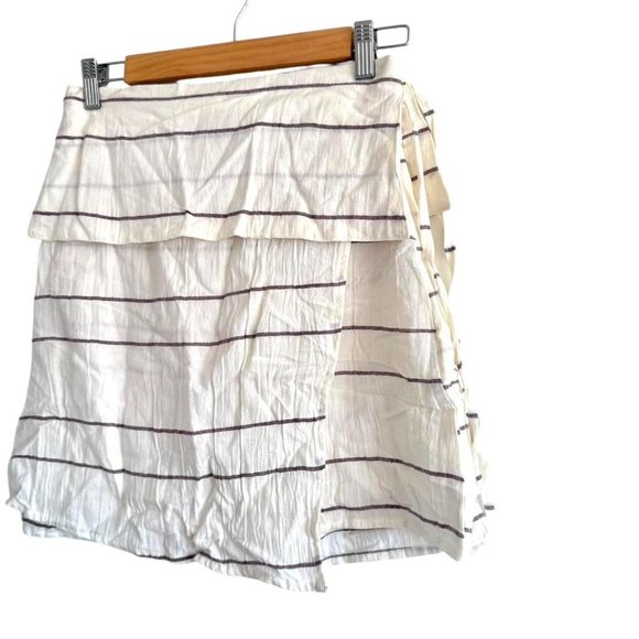 ZULU & ZEPHYR FLOWY BEACHY CREAM STRAPLESS STRIPED BOHO TOP WOMENS SIZE XS - Picture 2 of 6